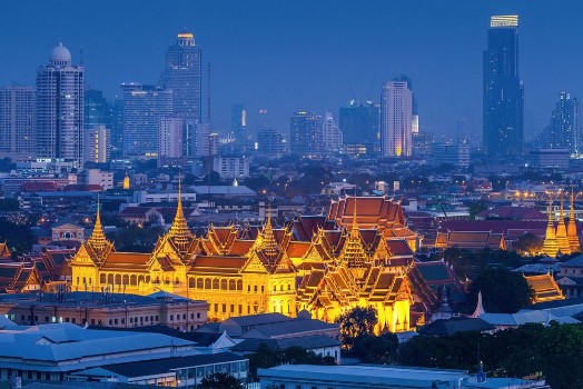 Picture of Grand palace at twilight in Bangkok Thailand