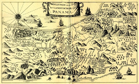 Afbeeldingen van Map of Panama City Panama Viejo ca 1650