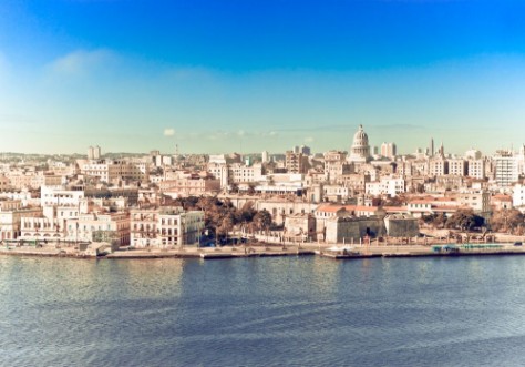Afbeeldingen van Havana View of the old citywith a retro effect