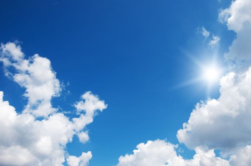 Picture of Blue sky and sun