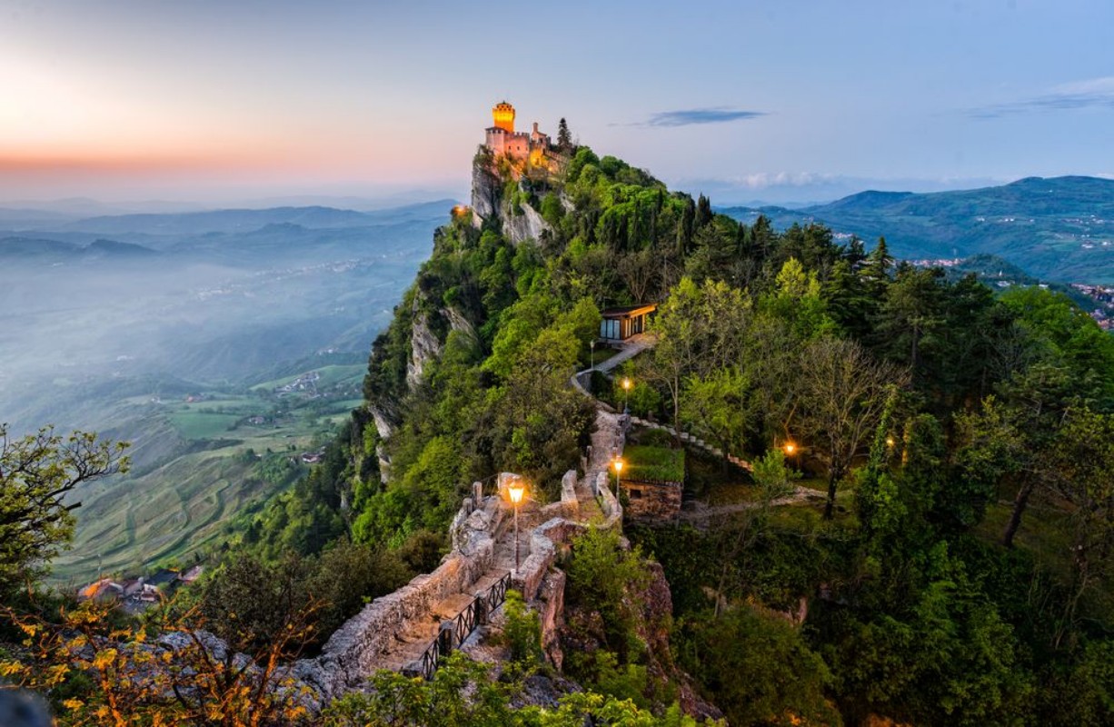 Picture of San Marino Castle at Sunrise
