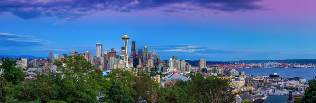 Image de Seattle skyline at twilight