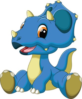 Picture of Cute baby triceratops cartoon