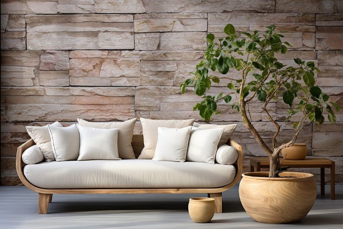 Image de Modern stone brick texture wall background