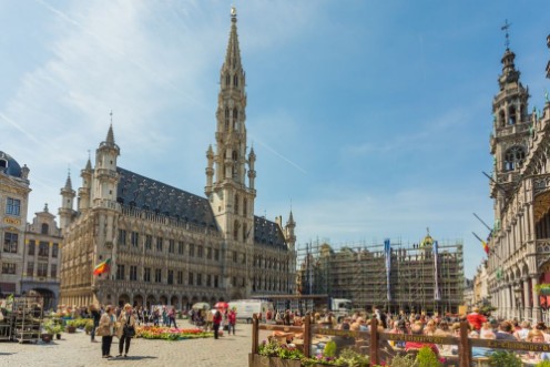 Afbeeldingen van Grand Place in Brussels Belgium