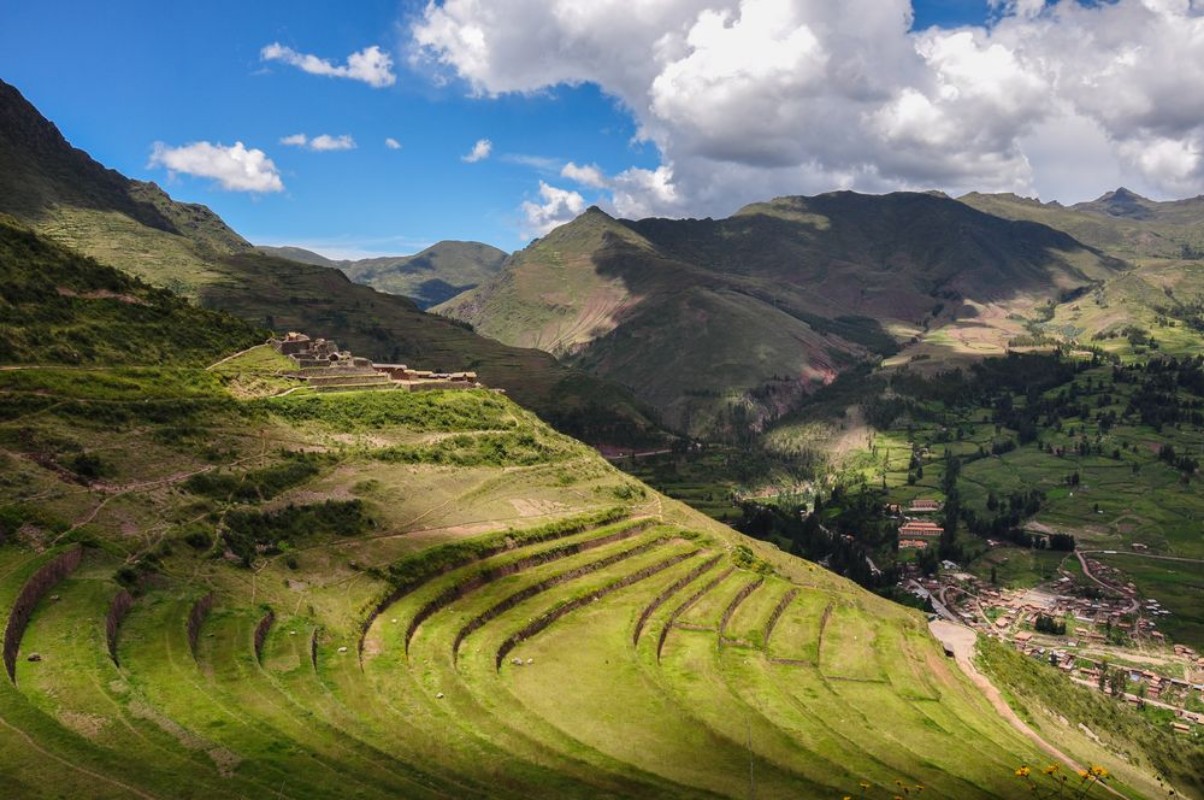 Afbeeldingen van Pisac Incas ruins Sacred Valley Peru