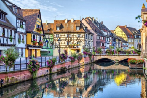 Afbeeldingen van Colorful traditional french houses in Colmar