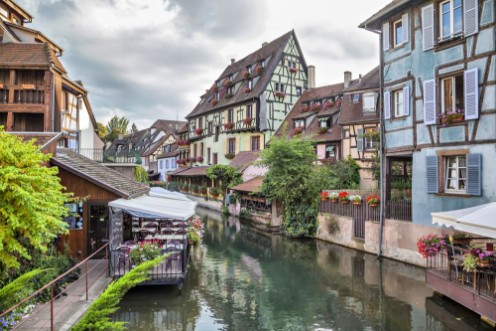Bild på Colorful traditional french houses in Colmar France