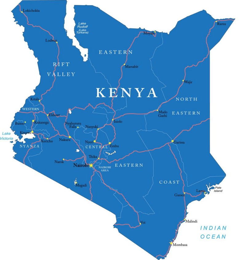 Afbeeldingen van Kenya map