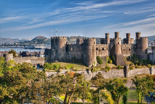 Picture of Conwy Castle in Wales United Kingdom series of Walesh castles