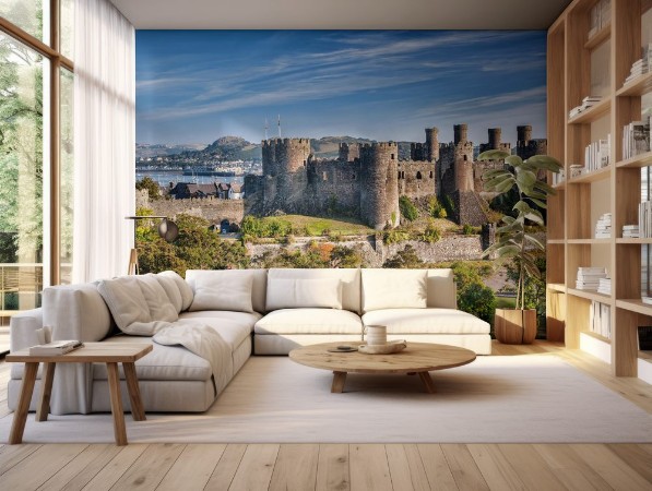 Picture of Conwy Castle in Wales United Kingdom series of Walesh castles