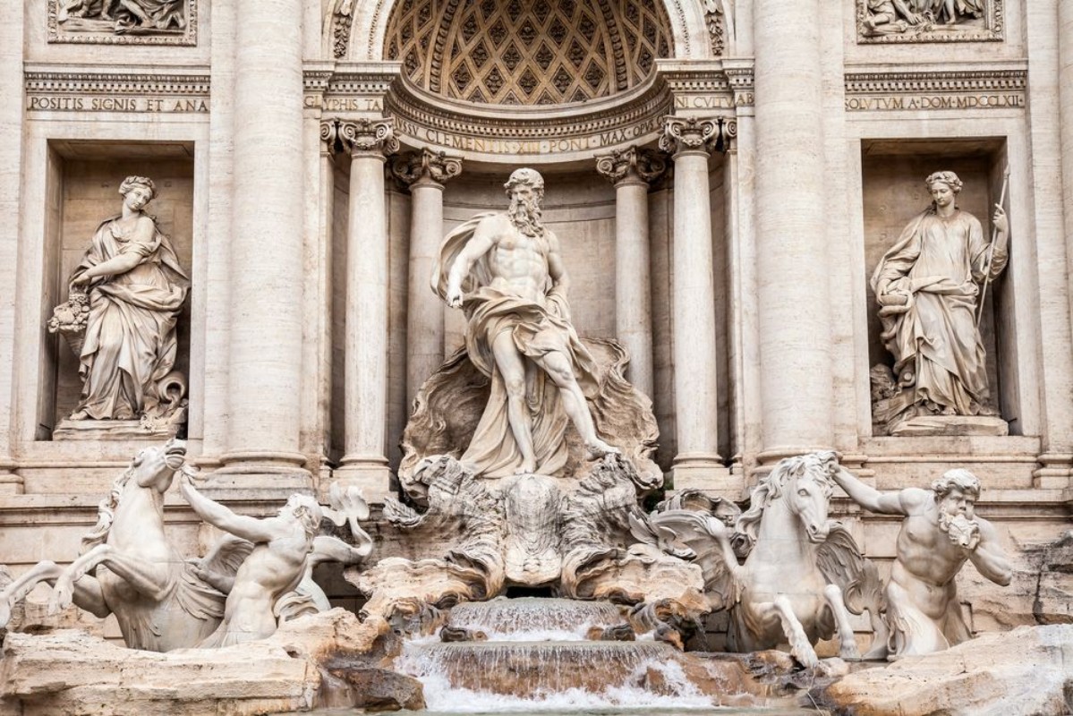Afbeeldingen van Rome Italy The fountain of Trevi - one of symbols of Rome