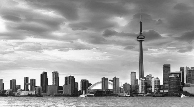 Picture of Toronto Skyline in Black and White
