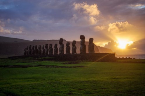 Afbeeldingen van Dawn on Isla de Pascua Rapa Nui Easter Island