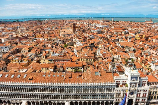 Picture of Venice roofs from above