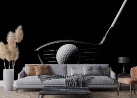 Picture of Golf Wood with a Golf Ball and Golf Tee