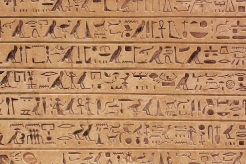 Bild på Egyptian hieroglyphs stone background