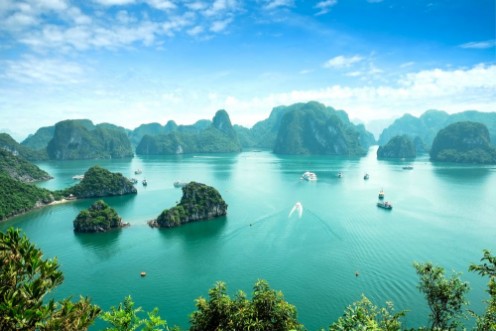 Afbeeldingen van Halong Bay in Vietnam Unesco World Heritage Site