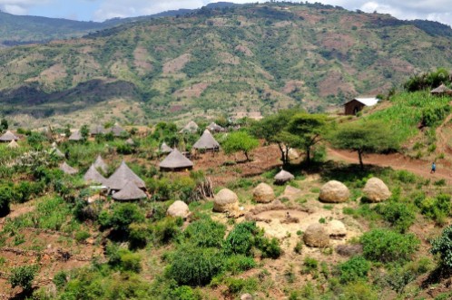 Bild på Country of tribe Derashe in Ethiopia