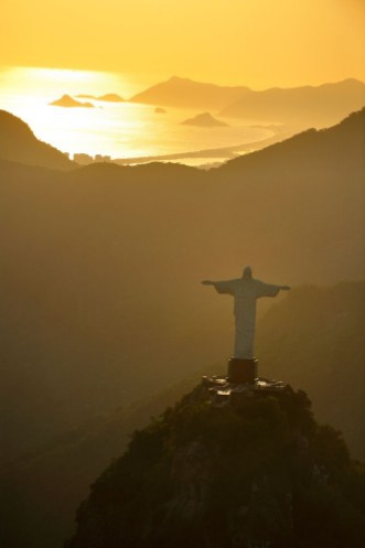 Image de Aerial view of Christ on Corcovado Hill Rio de Janeiro Brazil