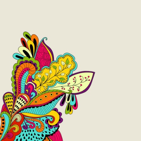 Picture of Pattern background with abstract ornaments Hand draw i