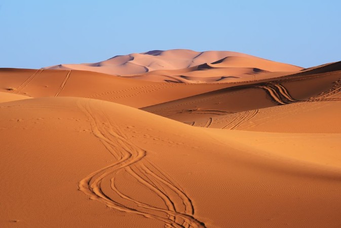 Afbeeldingen van Morocco Sand dunes of Sahara desert