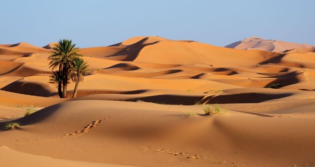 Afbeeldingen van Morocco Sand dunes of Sahara desert