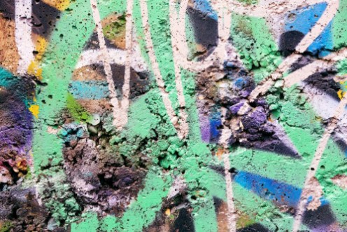 Afbeeldingen van Green painted wall