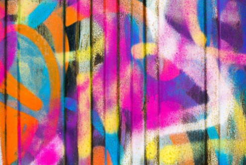 Afbeeldingen van Colorful painted wall