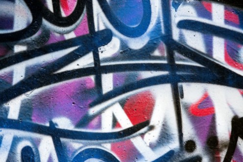 Afbeeldingen van Wall covered with graffiti