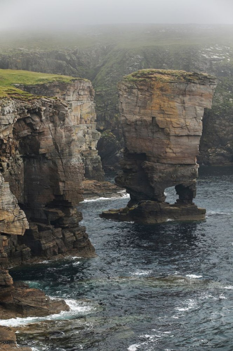 Picture of Scottish landscape in Orkney Yesnaby cliffs Scotland