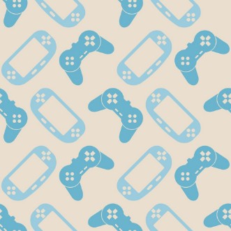 Image de Seamless background with game consoles for your design
