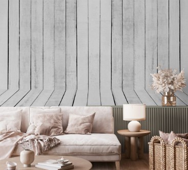 Afbeeldingen van White floor and wall Wood Pattern
