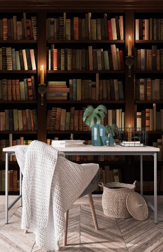 Afbeeldingen van Bookshelf Seamless texture vertically and horizontally