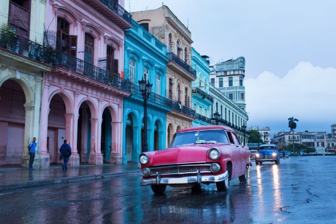 Picture of Classic old car on streets of Havana Cuba