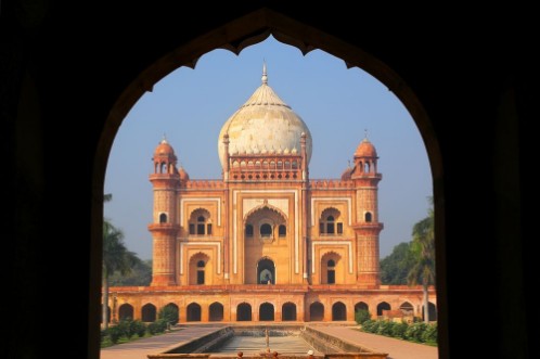 Picture of Tomb of Safdarjung seen from main gateway New Delhi India