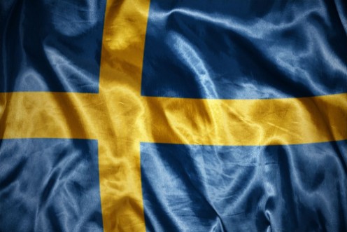 Bild på Shining swedish flag