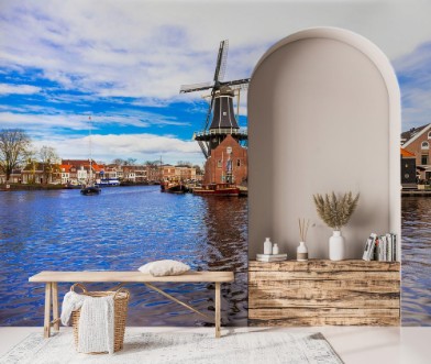 Image de Traditional Holland - vamals and windmills Haarlem