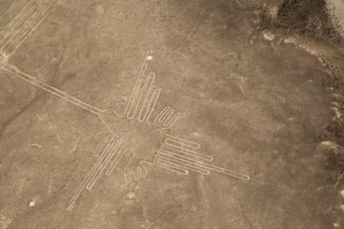 Afbeeldingen van Lines and Geoglyphs of Nazca Peru - Hummingbird