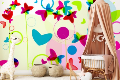Image de Colorful background with hearts