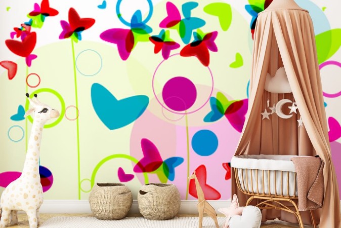Picture of Colorful background with hearts