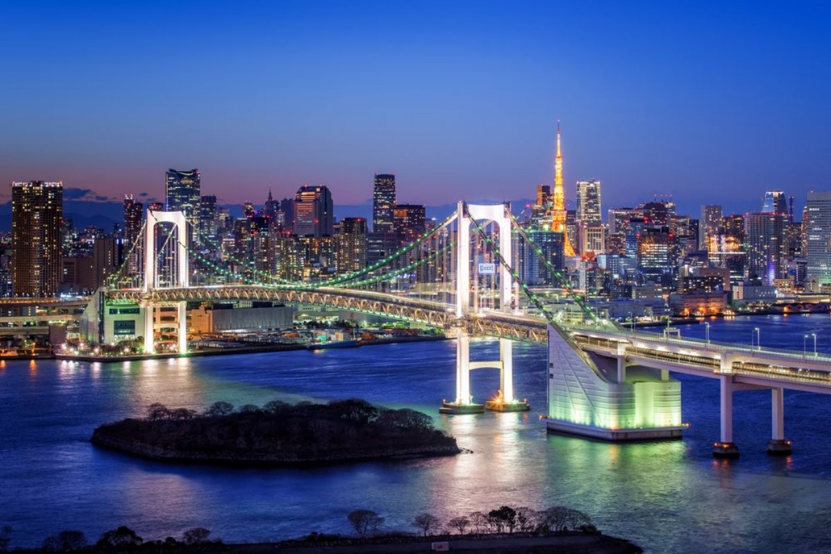 Afbeeldingen van Tokyo Rainbow Bridge und Tokyo Tower