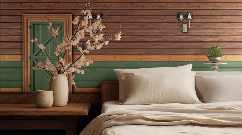 Image de Empty Living room of a wooden house