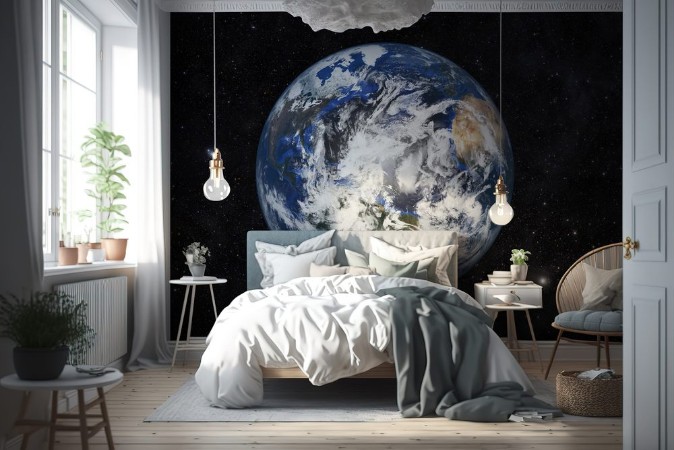 Bild på Planet earth with space background