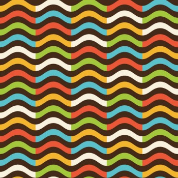 Bild på Vintage colorful wave pattern