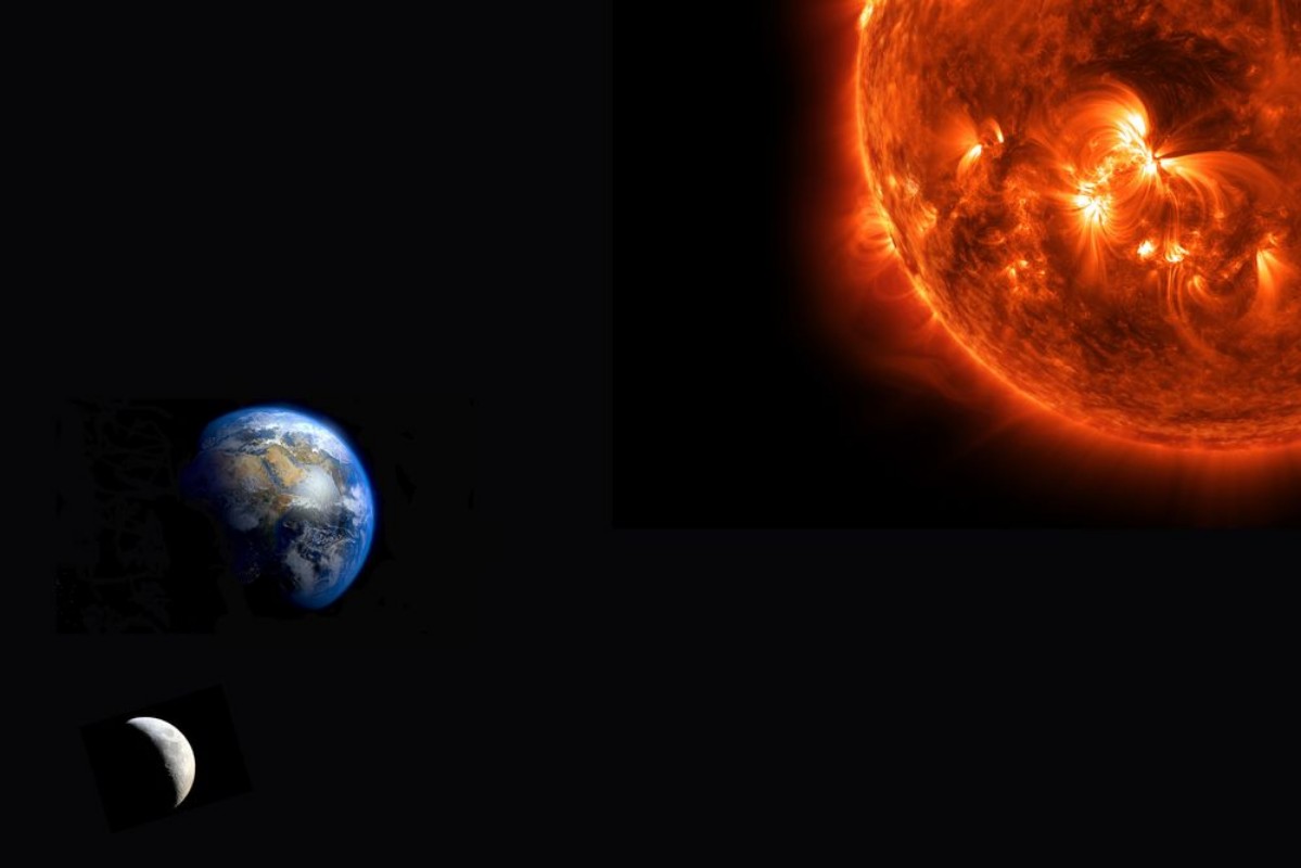 Afbeeldingen van Zon en aarde