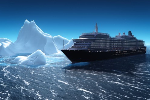 Afbeeldingen van Cruise ship and iceberg