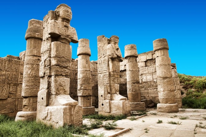 Afbeeldingen van Ancient ruins of Karnak temple in Egypt