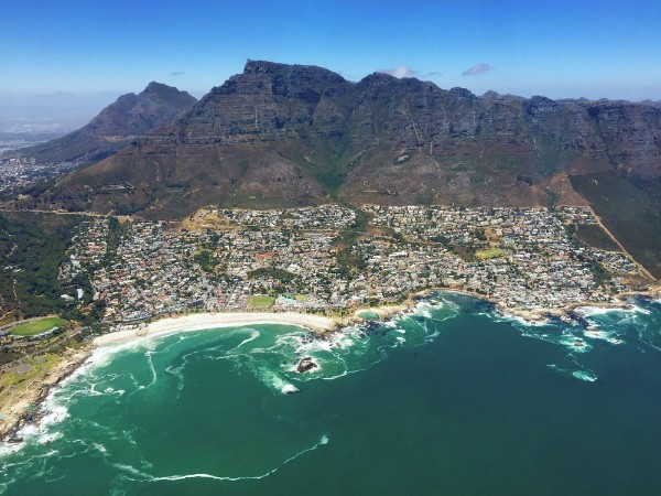 Afbeeldingen van Kapstadt aus dem Helikopter