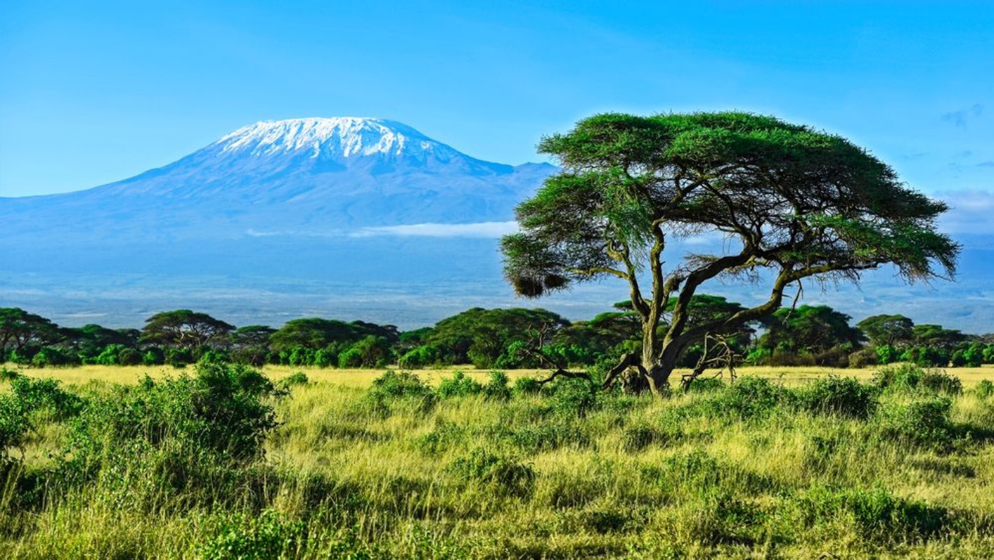 Afbeeldingen van Mount Kilimanjaro vanuit Kenia